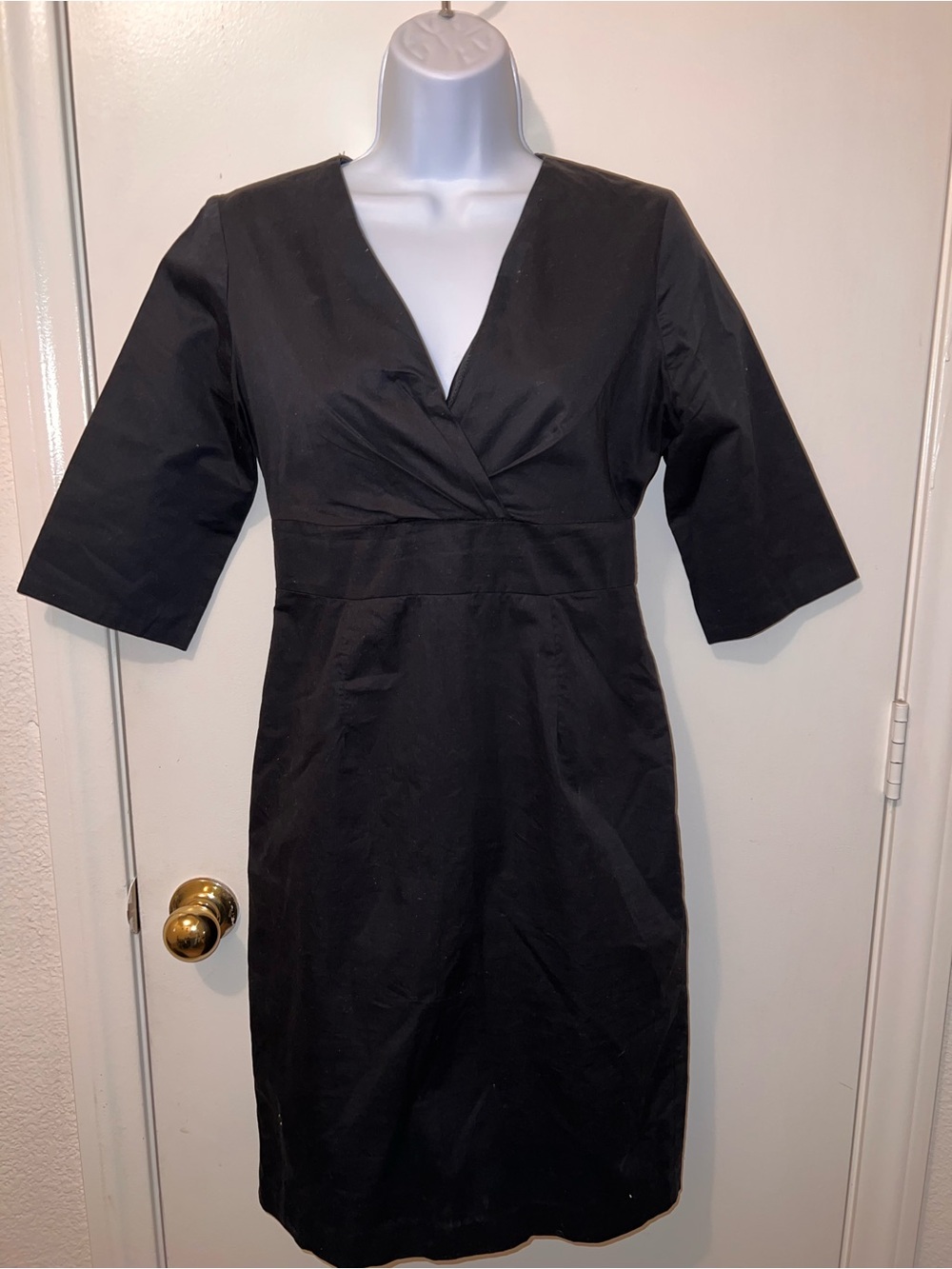 Classic Black V-Neck Women’s Dress